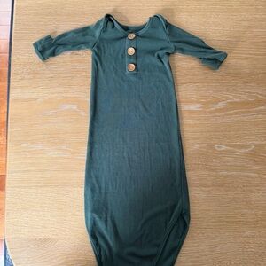 Caden Lane Baby Gown with Button Detail